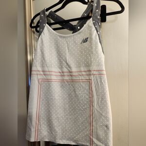 New Balance Gray and White Dot Tank